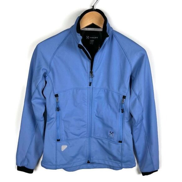 Haglofs Wind stopper Jacket w Gore Technology full zip coat blue women’s 36 / 6 - Picture 1 of 12